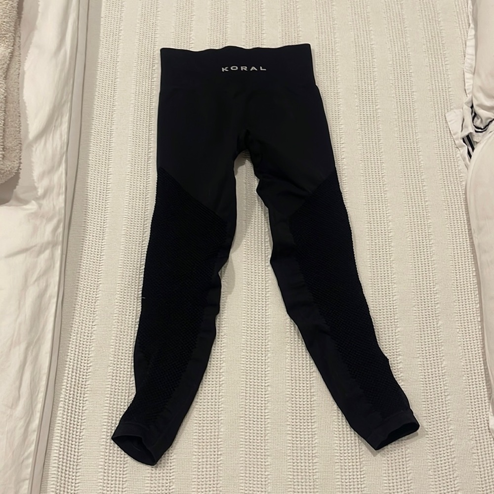 Koral - High Rise Perforated / Laser cut Leggings black size small